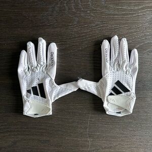Adidas Men's White and Black Sports Gloves